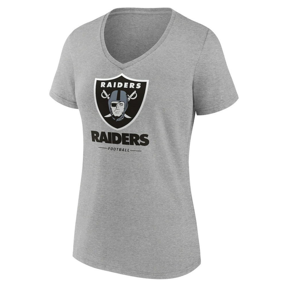 Las Vegas Raiders  Women's Logo Team Lockup V-Neck T-Shirt