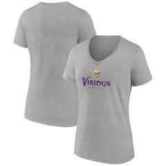 Minnesota Vikings  Women's Logo Team Lockup V-Neck T-Shirt