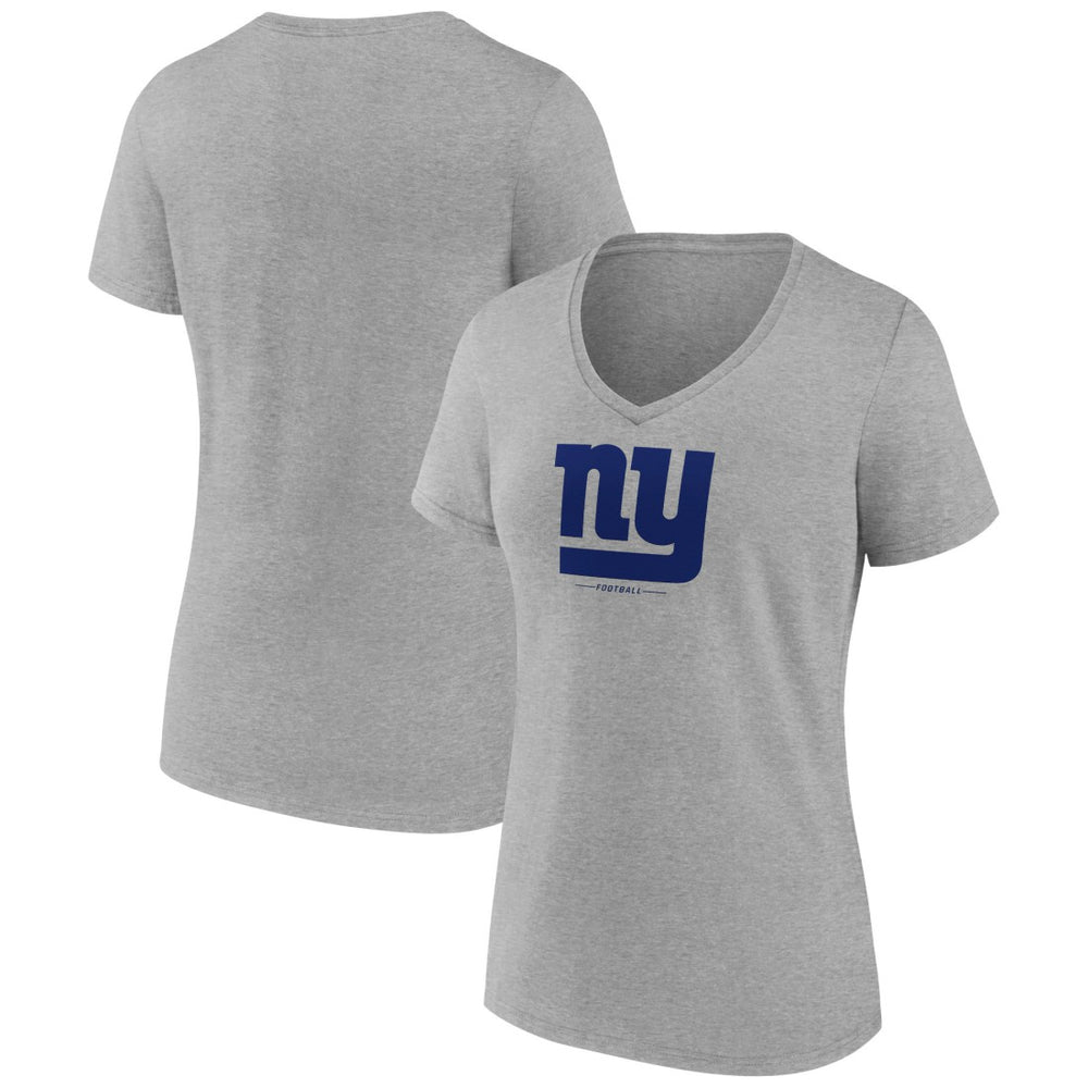 New York Giants  Women's Logo Team Lockup V-Neck T-Shirt