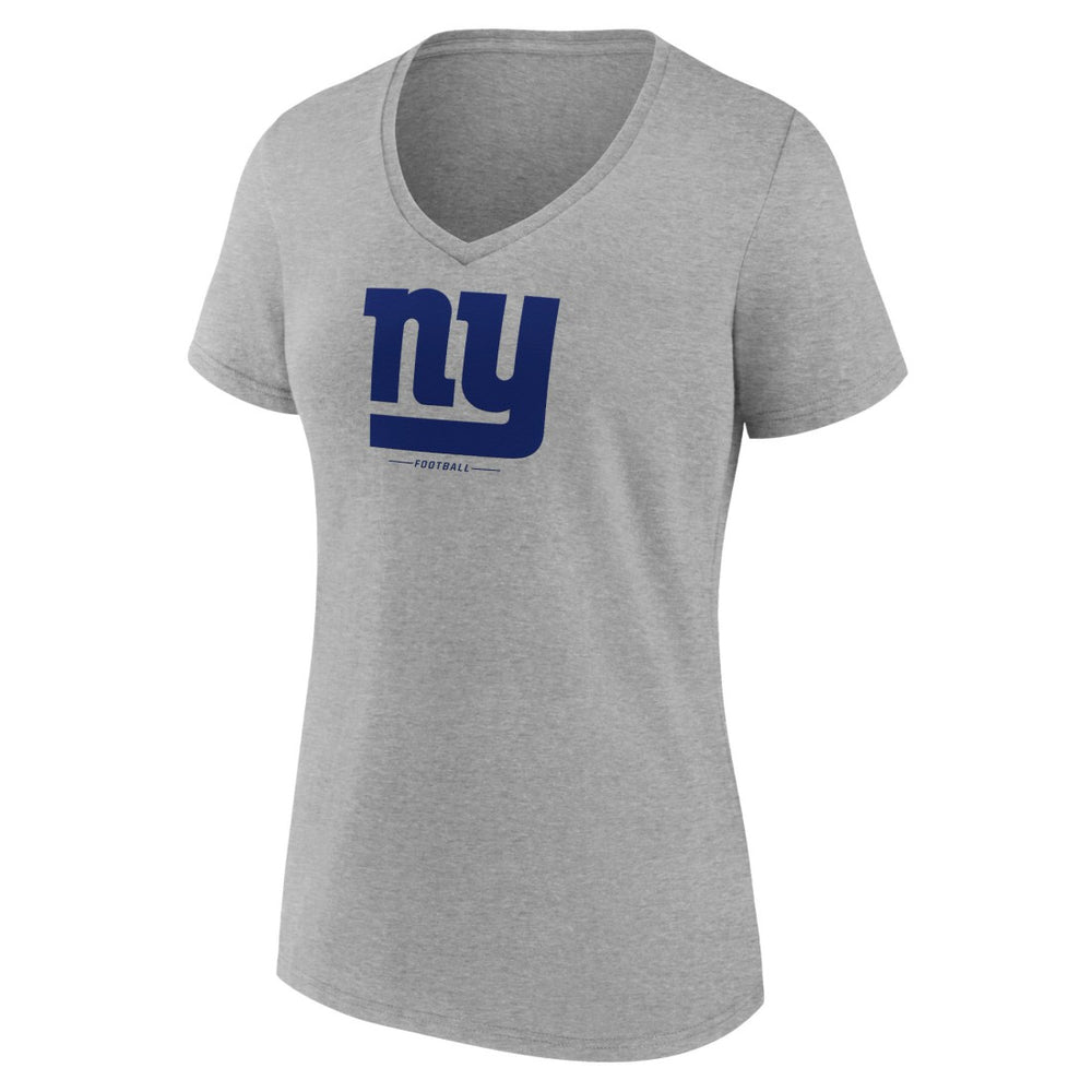 New York Giants  Women's Logo Team Lockup V-Neck T-Shirt