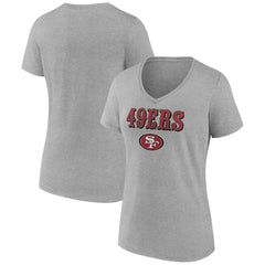 San Francisco 49ers  Women's Logo Team Lockup V-Neck T-Shirt