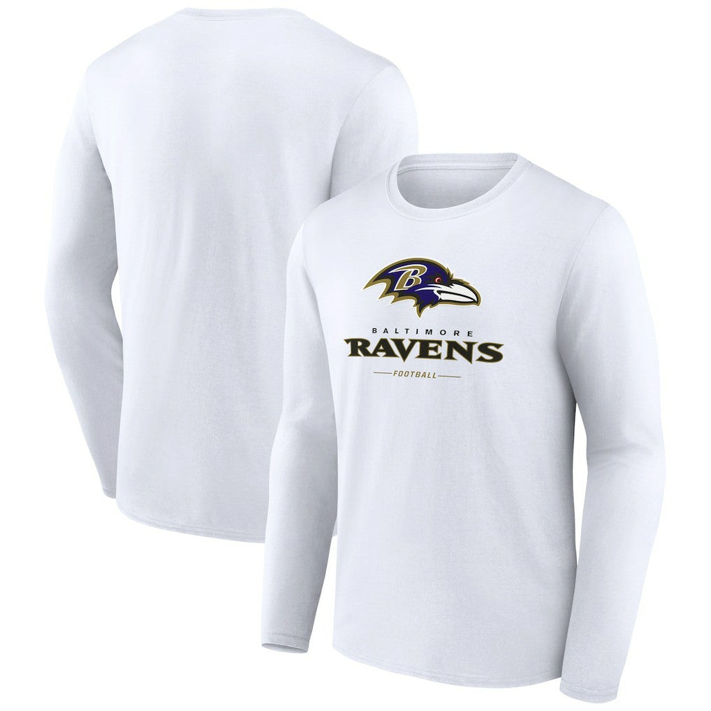 Baltimore Ravens  Logo Team Lockup Long Sleeve T-Shirt