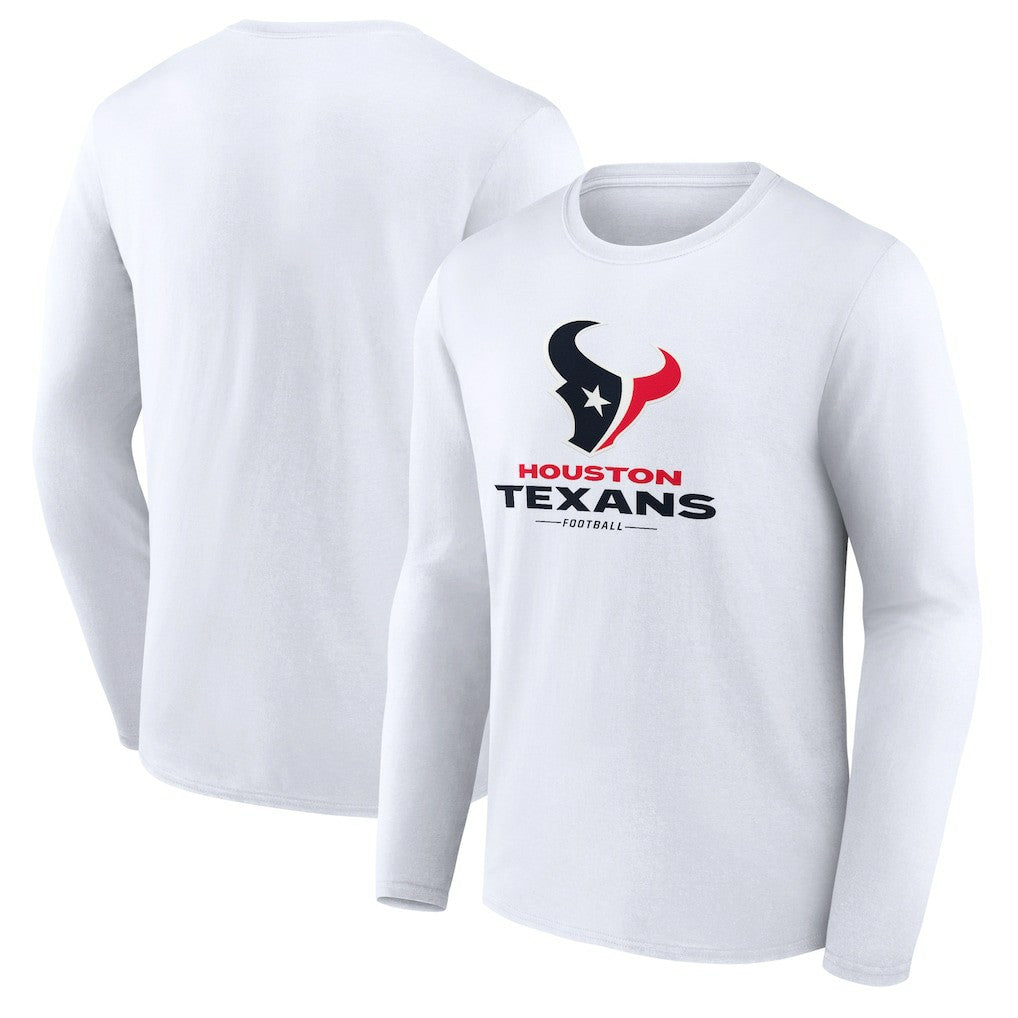 Houston Texans  Logo Team Lockup Long Sleeve T-Shirt