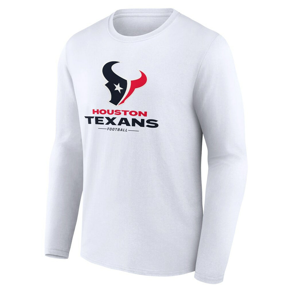 Houston Texans  Logo Team Lockup Long Sleeve T-Shirt