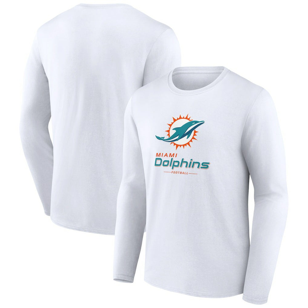 Miami Dolphins  Logo Team Lockup Long Sleeve T-Shirt