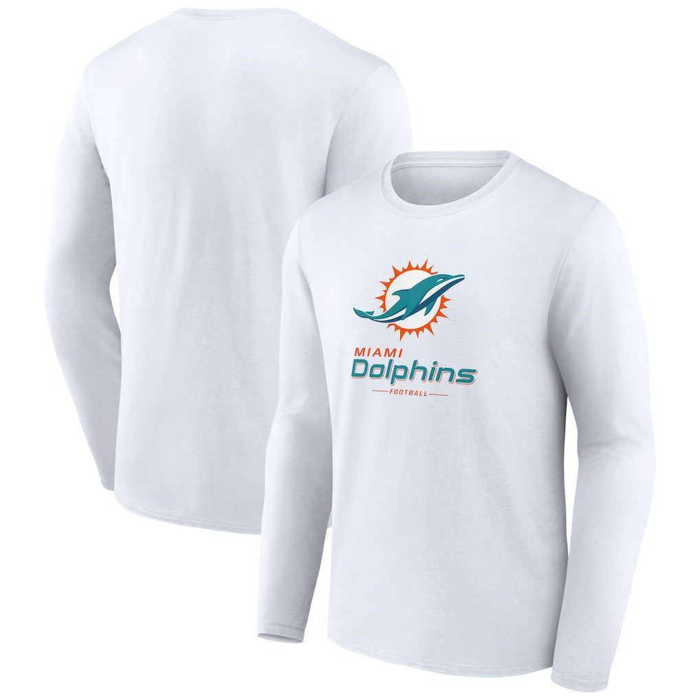 Miami Dolphins  Logo Team Lockup Long Sleeve T-Shirt