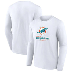 Miami Dolphins  Logo Team Lockup Long Sleeve T-Shirt