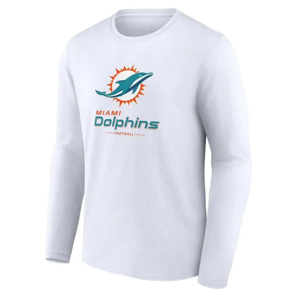 Miami Dolphins  Logo Team Lockup Long Sleeve T-Shirt