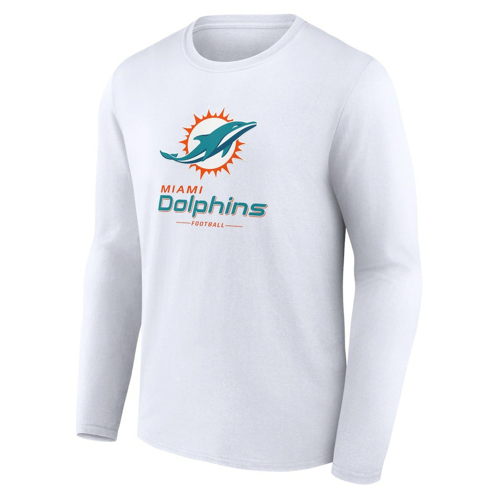 Miami Dolphins  Logo Team Lockup Long Sleeve T-Shirt