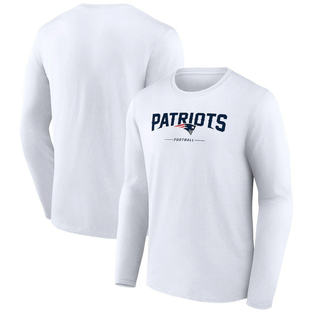 New England Patriots  Logo Team Lockup Long Sleeve T-Shirt
