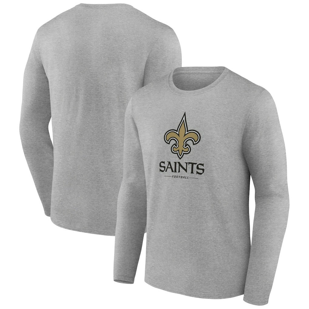 New Orleans Saints  Logo Team Lockup Long Sleeve T-Shirt