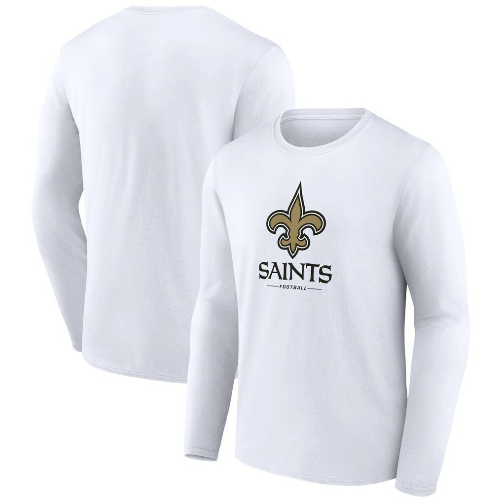 New Orleans Saints  Logo Team Lockup Long Sleeve T-Shirt
