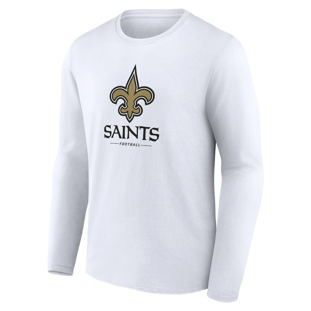 New Orleans Saints  Logo Team Lockup Long Sleeve T-Shirt