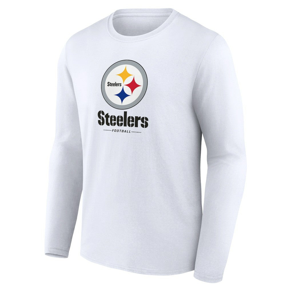 Pittsburgh Steelers  Logo Team Lockup Long Sleeve T-Shirt