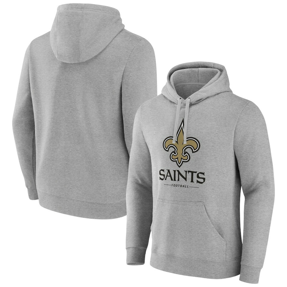 New Orleans Saints  Primary Logo Team Lockup Fitted Pullover Hoodie