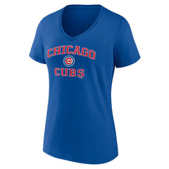 Chicago Cubs Women's Heart and Soul V-Neck T-Shirt | MLB On Sale