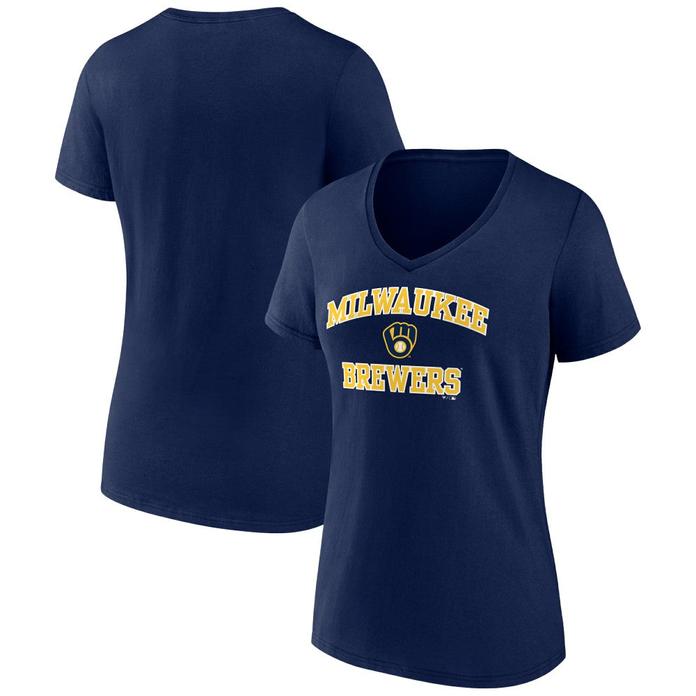 Milwaukee Brewers Women's Heart and Soul V-Neck T-Shirt | MLB For sale