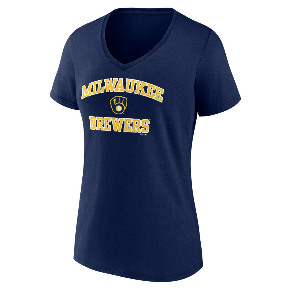 Milwaukee Brewers Women's Heart and Soul V-Neck T-Shirt | MLB For sale