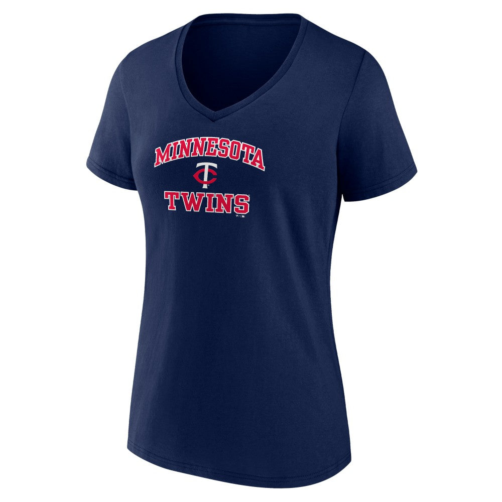 Minnesota Twins Women's Heart and Soul V-Neck T-Shirt | MLB New