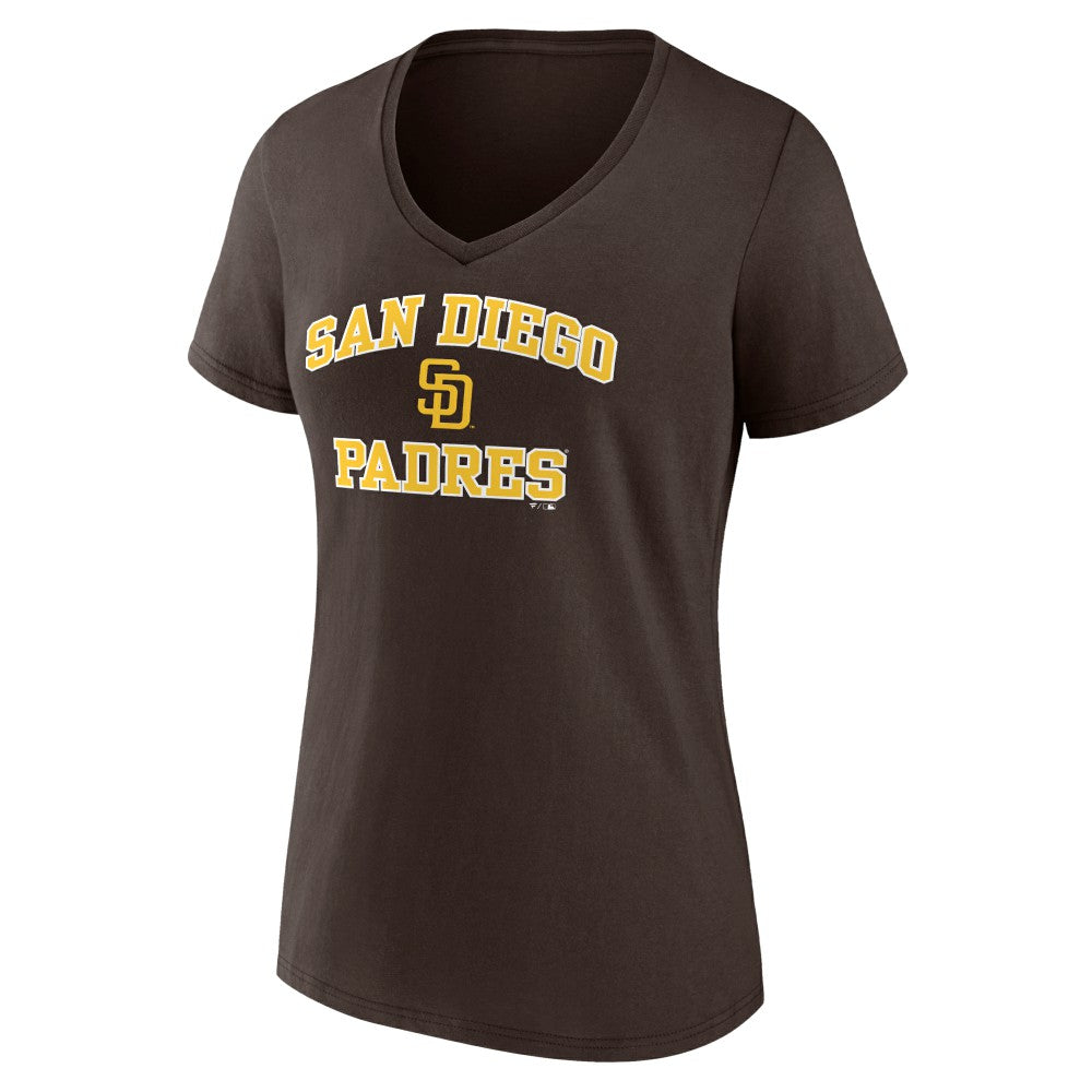 San Diego Padres Women's Heart and Soul V-Neck T-Shirt | MLB Shop