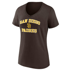 San Diego Padres Women's Heart and Soul V-Neck T-Shirt | MLB Shop