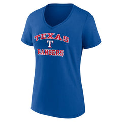 Texas Rangers Women's Heart and Soul V-Neck T-Shirt | MLB Shop
