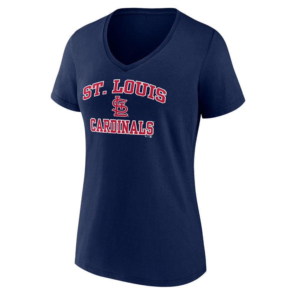 St. Louis Cardinals Women's Heart and Soul V-Neck T-Shirt | MLB New
