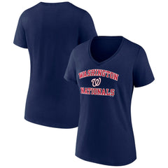 Washington Nationals Women's Heart and Soul V-Neck T-Shirt | MLB New