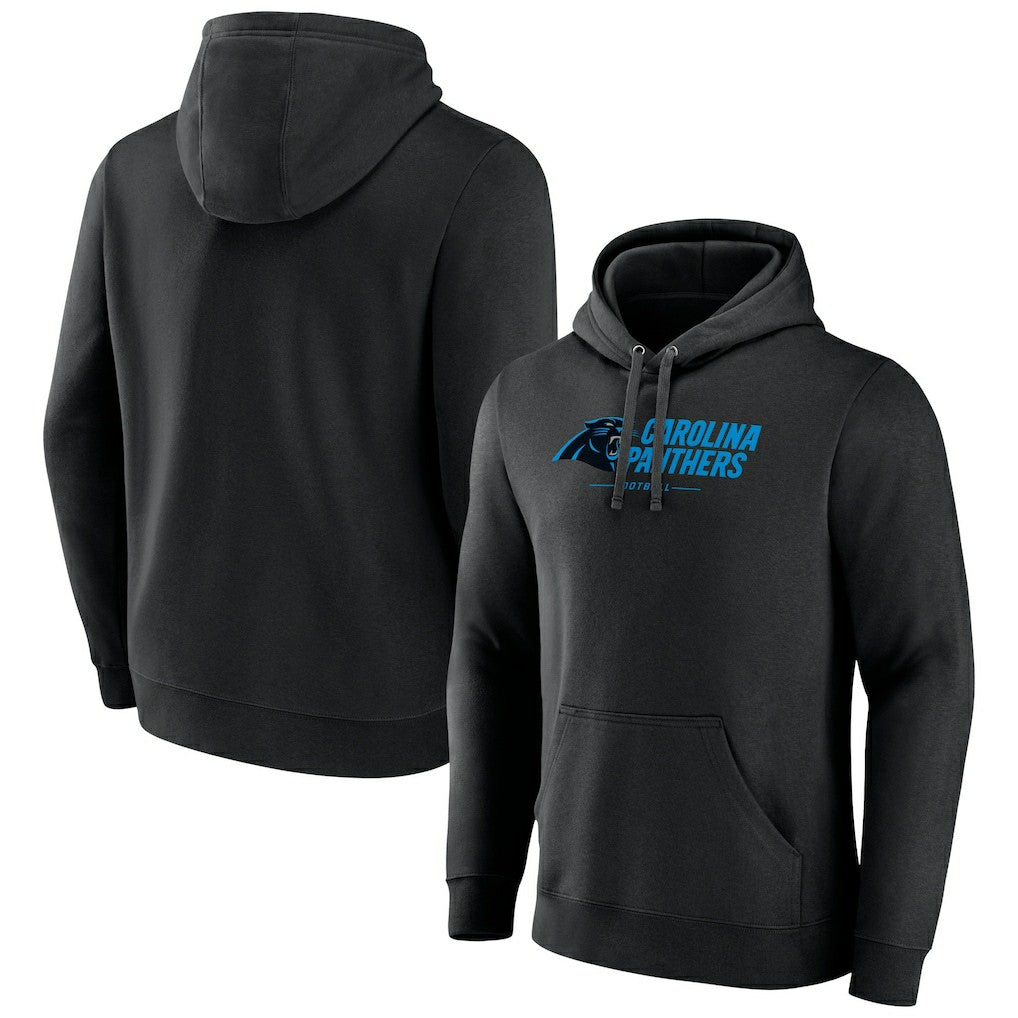 Carolina Panthers  Logo Team Lockup Fitted Pullover Hoodie