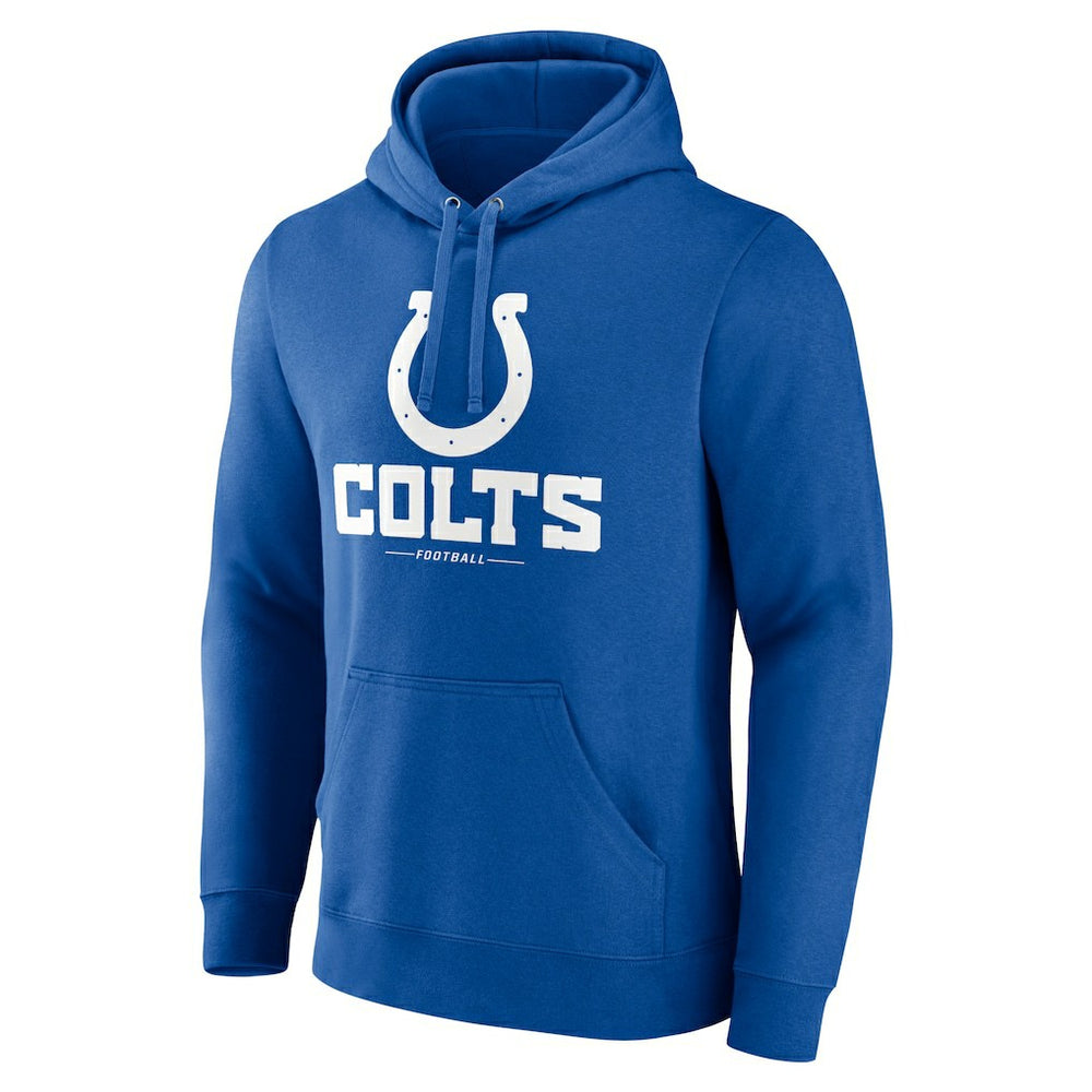 Indianapolis Colts  Logo Team Lockup Fitted Pullover Hoodie