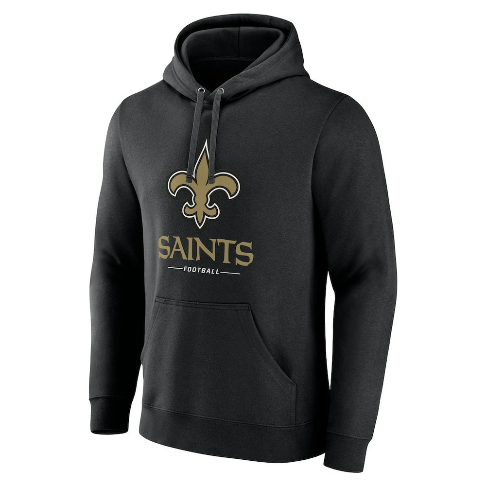 New Orleans Saints  Logo Team Lockup Fitted Pullover Hoodie