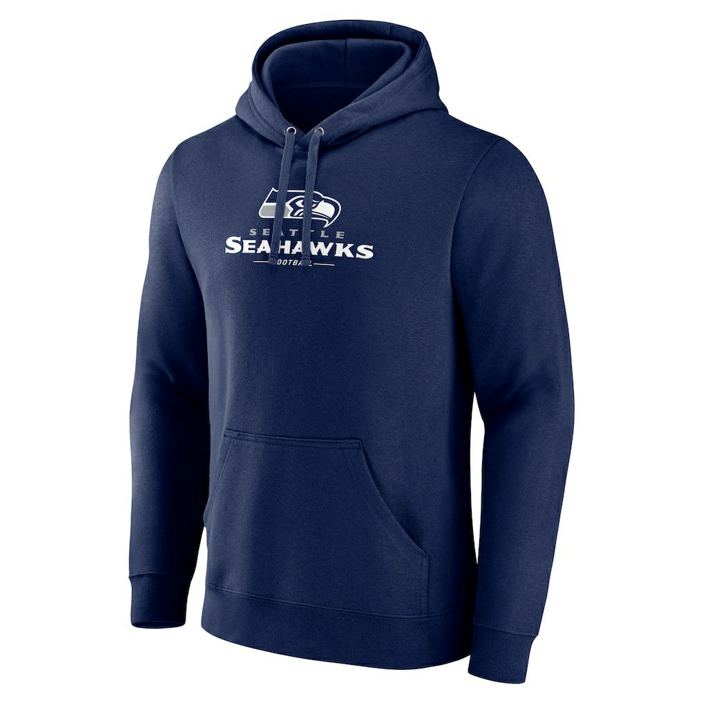Seattle Seahawks  Logo Team Lockup Fitted Pullover Hoodie