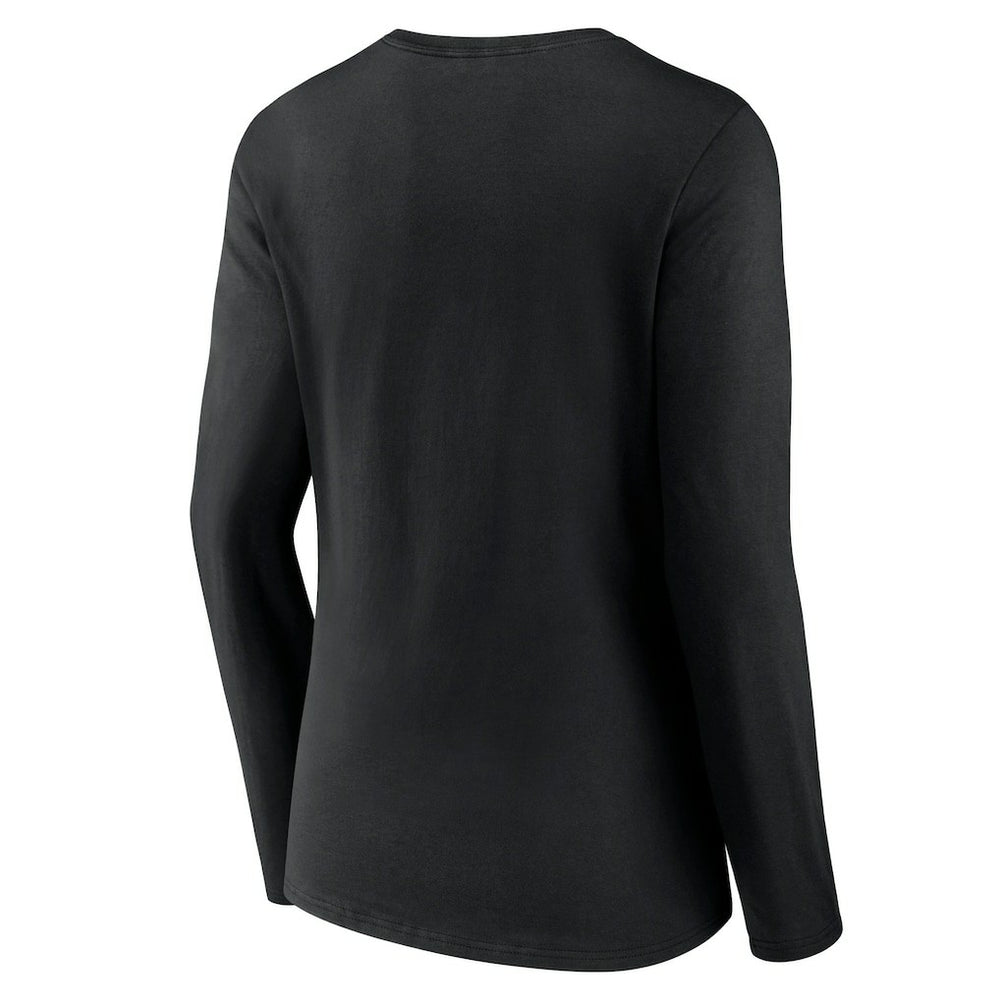 Pittsburgh Steelers  Women's Logo Team Lockup Long Sleeve V-Neck T-Shirt