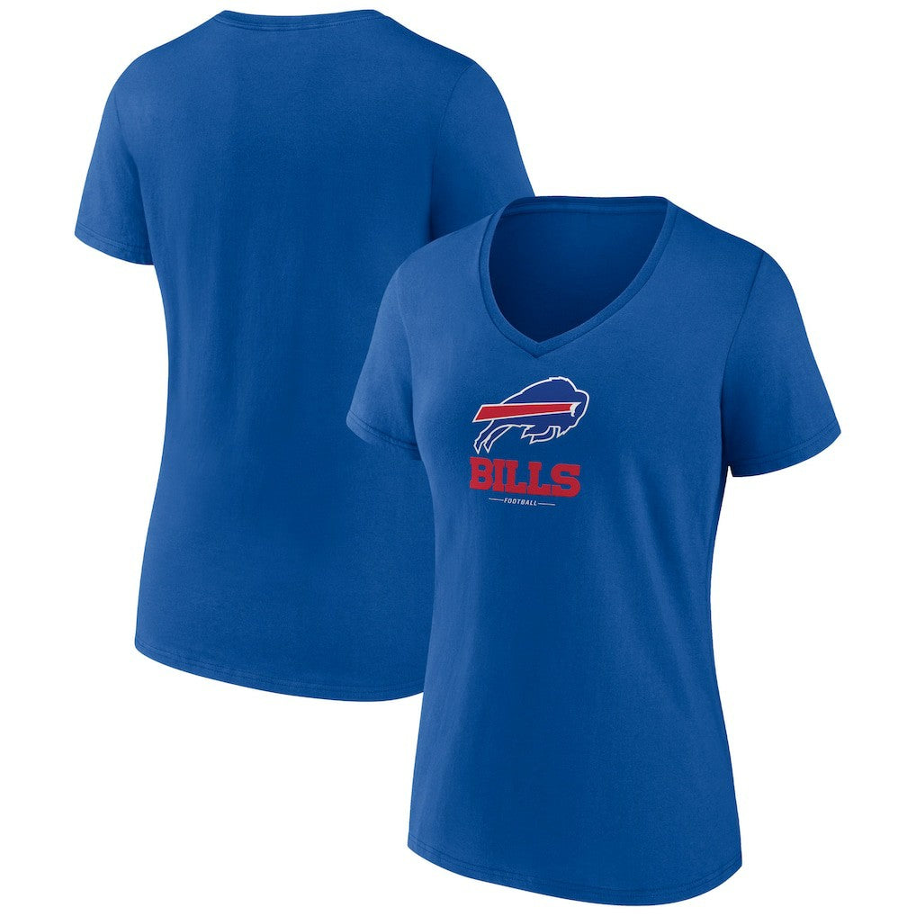 Buffalo Bills  Women's Logo Team Lockup V-Neck T-Shirt