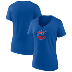 Buffalo Bills  Women's Logo Team Lockup V-Neck T-Shirt