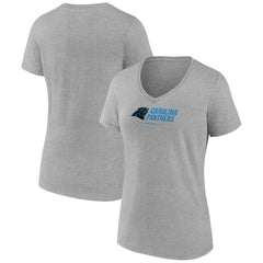 Carolina Panthers  Women's Logo Team Lockup V-Neck T-Shirt