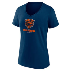 Chicago Bears  Women's Logo Team Lockup V-Neck T-Shirt