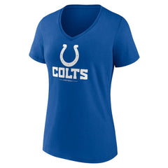 Indianapolis Colts  Women's Logo Team Lockup V-Neck T-Shirt