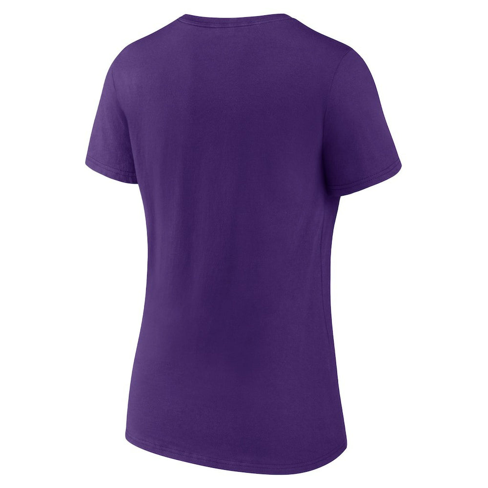Minnesota Vikings  Women's Logo Team Lockup V-Neck T-Shirt