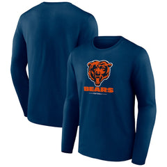 Chicago Bears  Logo Team Lockup Long Sleeve T-Shirt
