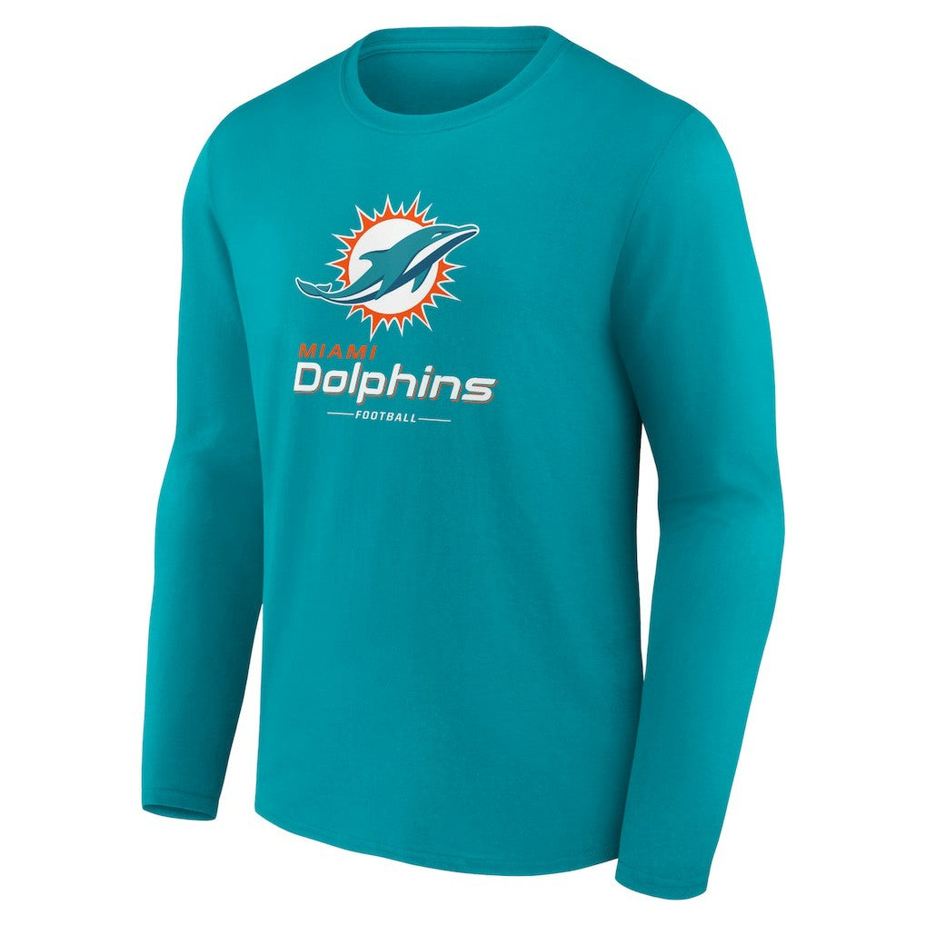 Miami Dolphins  Logo Team Lockup Long Sleeve T-Shirt