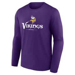 Minnesota Vikings  Logo Team Lockup Long Sleeve T-Shirt
