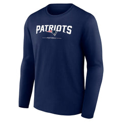 New England Patriots  Logo Team Lockup Long Sleeve T-Shirt