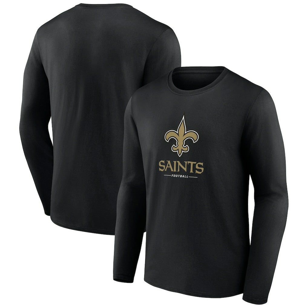 New Orleans Saints  Logo Team Lockup Long Sleeve T-Shirt
