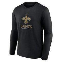 New Orleans Saints  Logo Team Lockup Long Sleeve T-Shirt