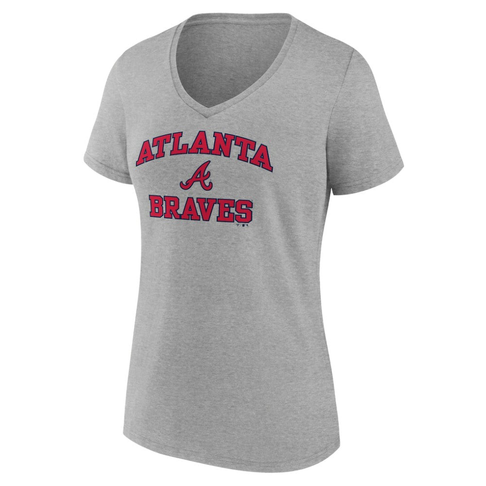 Atlanta Braves Women's Heart and Soul V-Neck T-Shirt | MLB Shop
