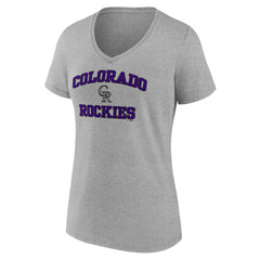 Colorado Rockies Women's Heart and Soul V-Neck T-Shirt | MLB On Sale