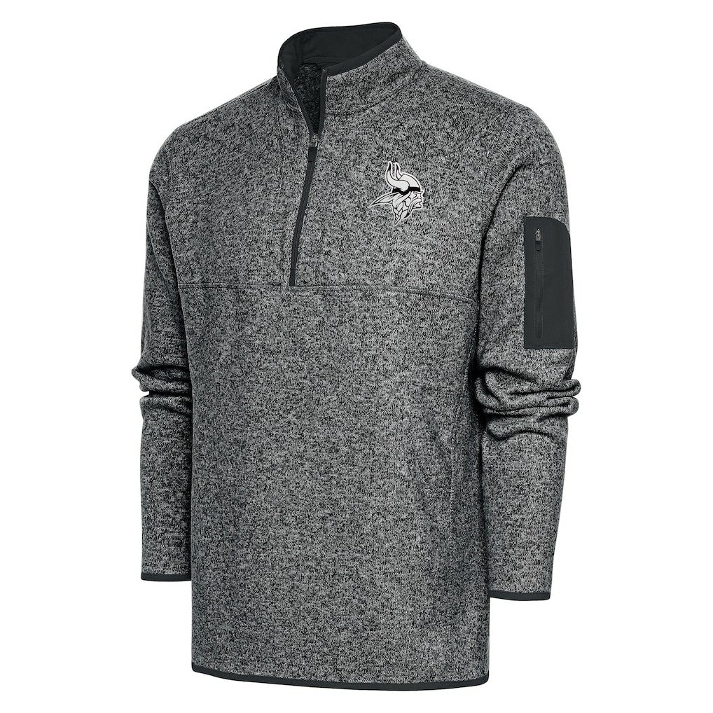 Minnesota Vikings  Antigua Metallic Logo Fortune Quarter-Zip Jacket