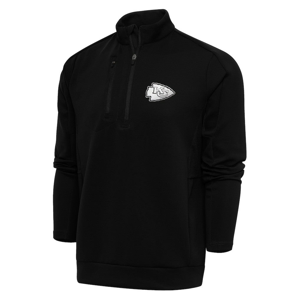 Kansas City Chiefs  Antigua Metallic Logo Generation Quarter-Zip Pullover Top