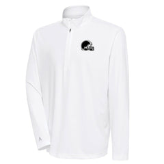 Cleveland Browns  Antigua Metallic Logo Tribute Quarter-Zip Top